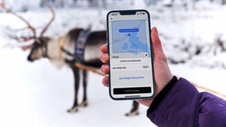 Uber brindará paseos en trineos con renos para sentirte Papa Noel